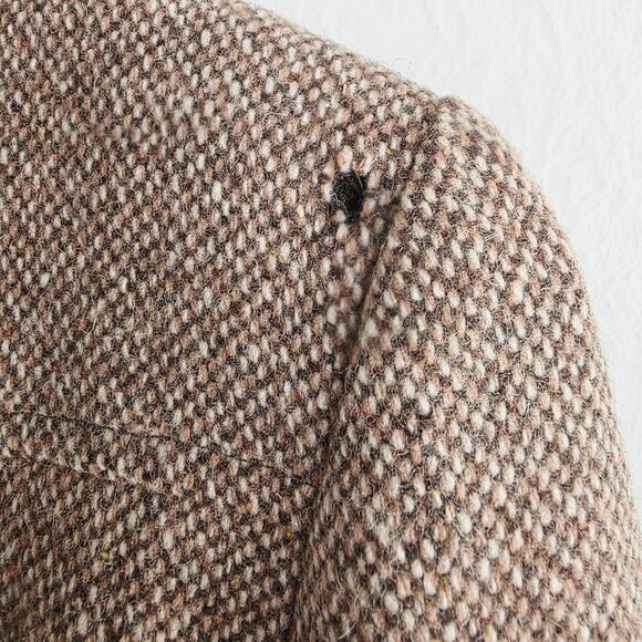 Zara Wool Brown Double-Breasted Peacoat - Picture 9 of 12